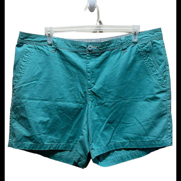 Natural Reflections Women Size 20W (Measure 40x7) Green Chino‎ Utility Shorts - Picture 1 of 3